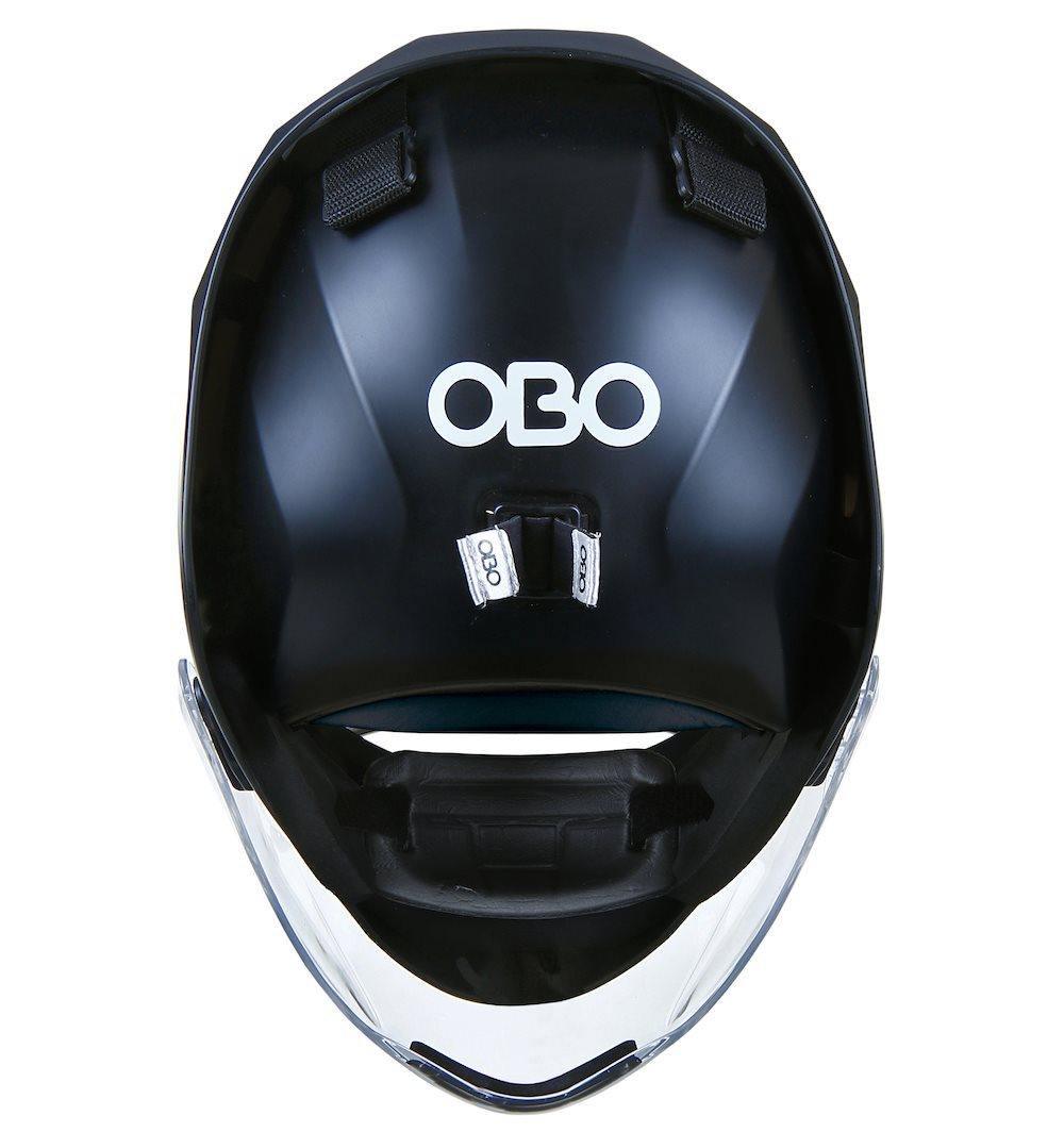 OBO | OBO ABS Helmet Black with Throat Guard | ABS Helmet Black with Throat Guard - Black / Small | Total Hockey