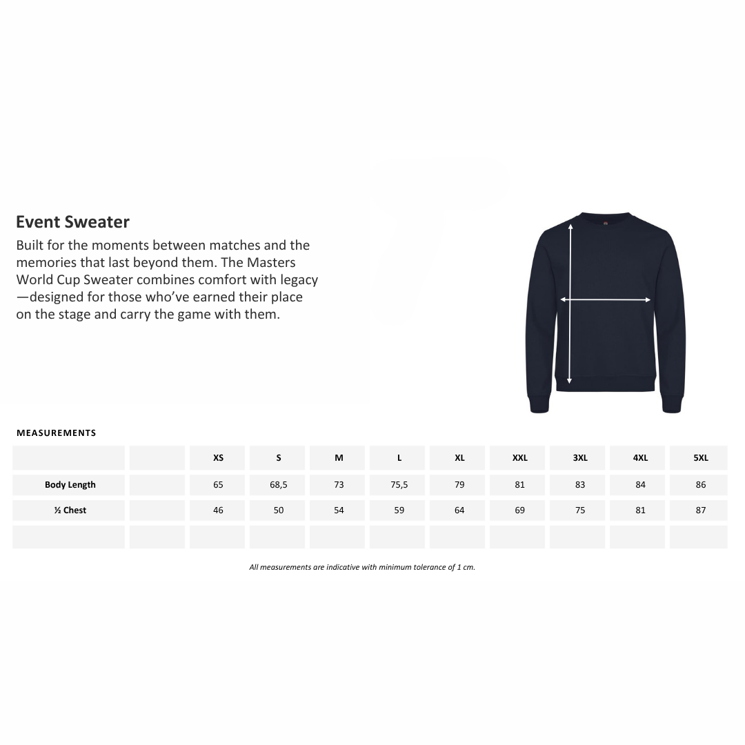 Masters World Cup 2026 NSC Event Sweater Soft Blue