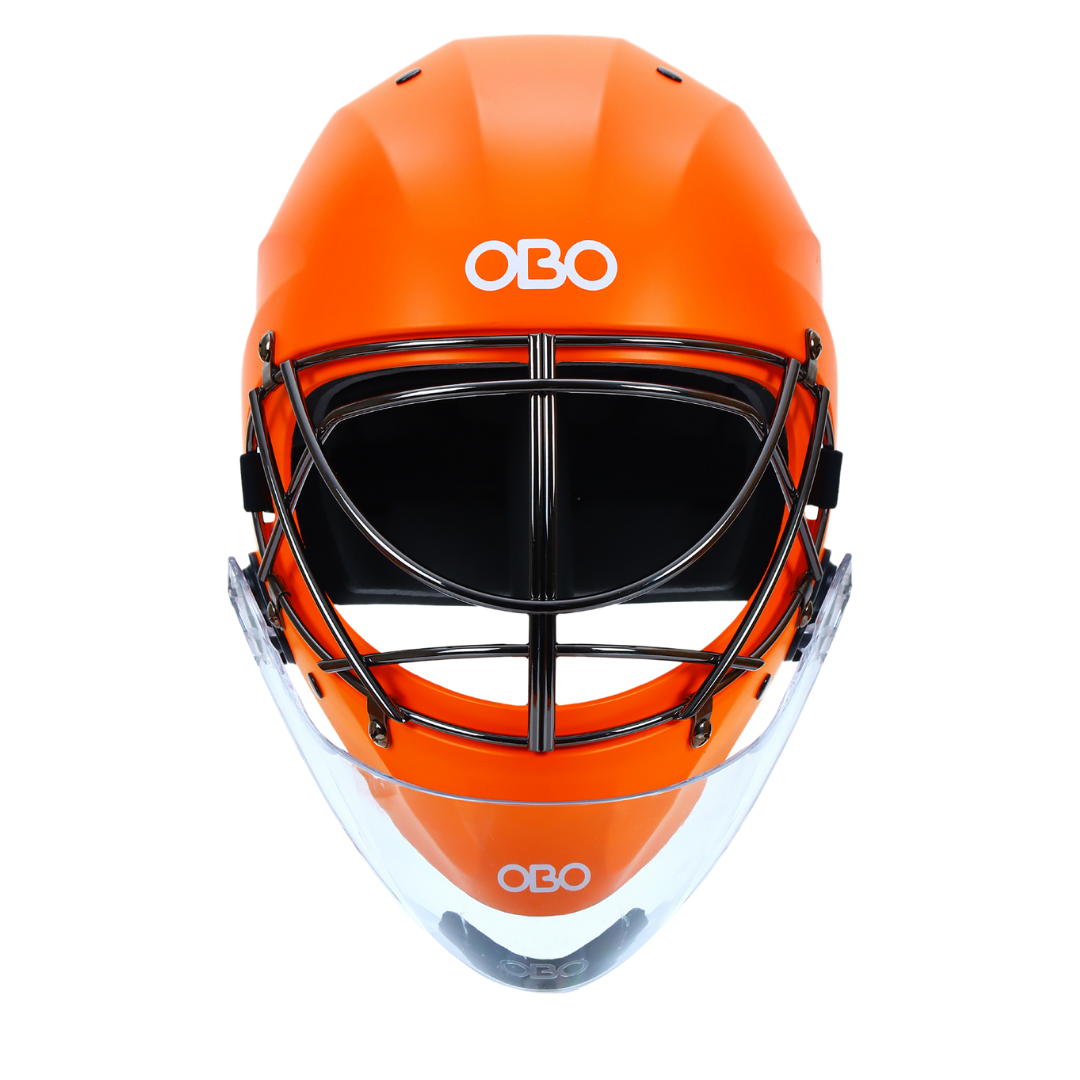 ABS Helmet Orange with Throat Guard