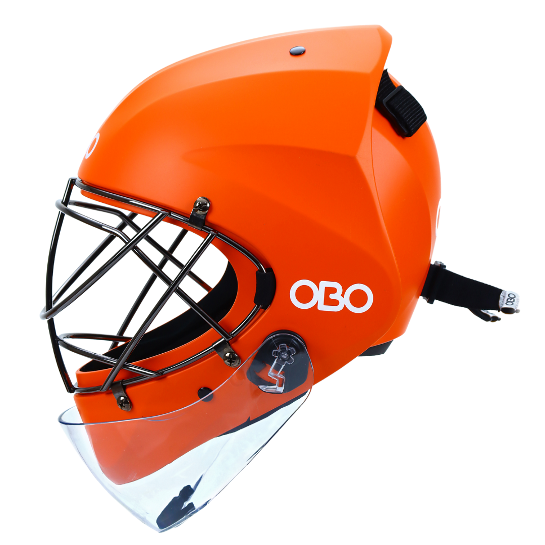 ABS Helmet Orange with Throat Guard