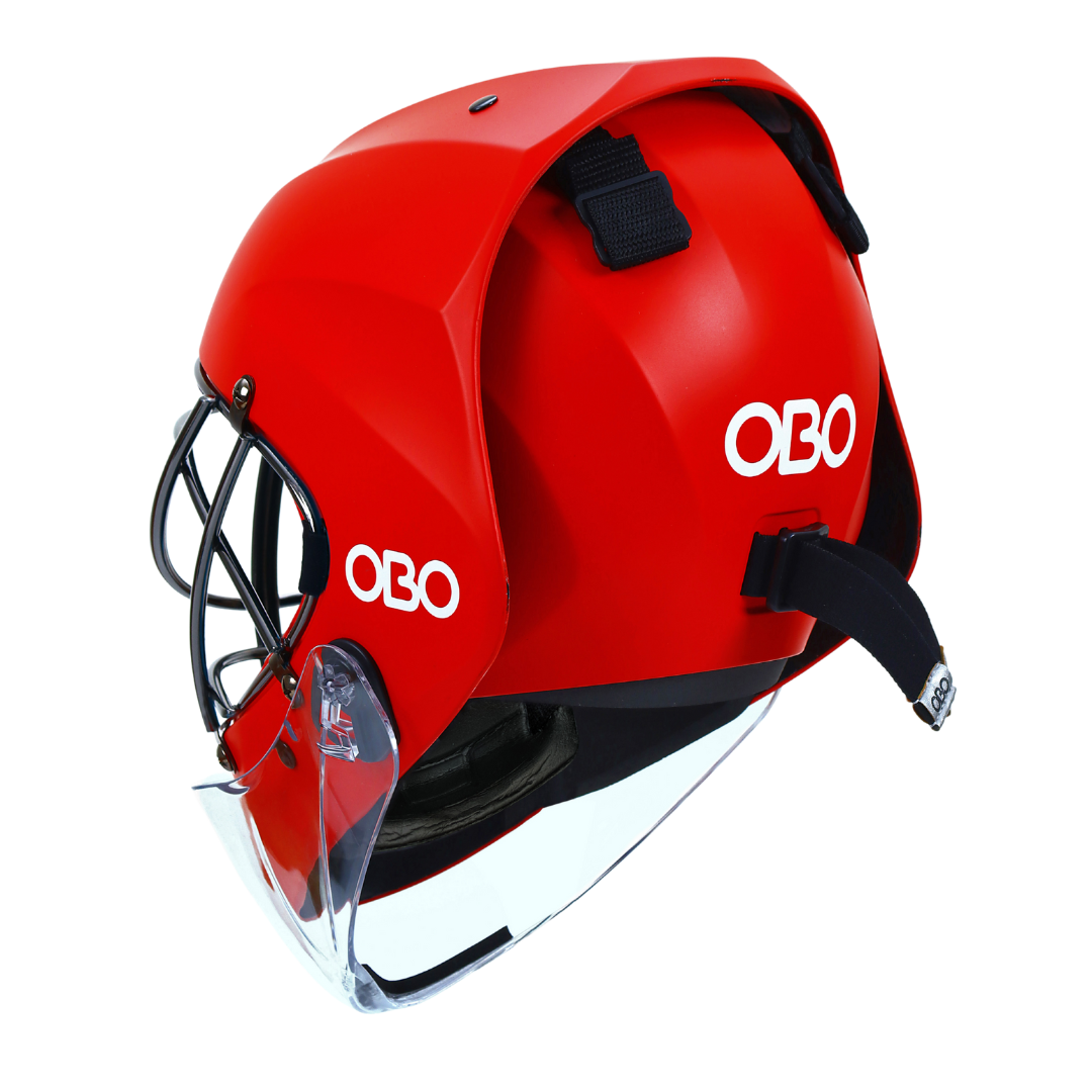 ABS Helmet Red with Throat Guard