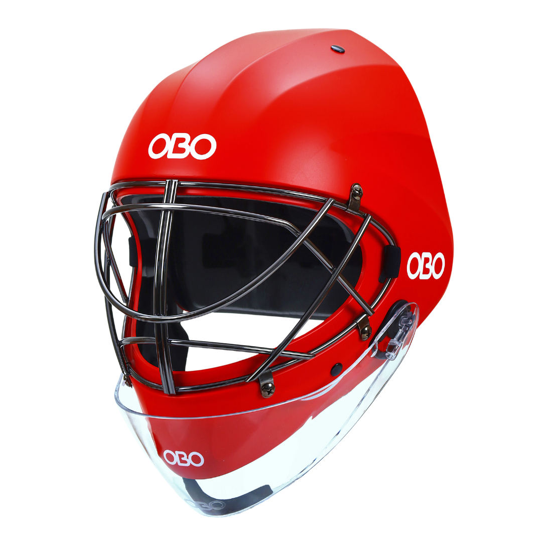 ABS Helmet Red with Throat Guard