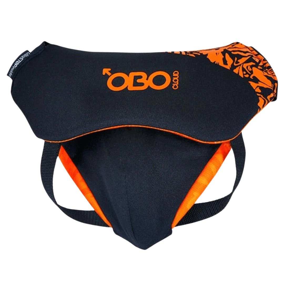 OBO | OBO CLOUD Guard Male Groin | CLOUD Guard Male Groin - Black/Orange / One Size | Total Hockey