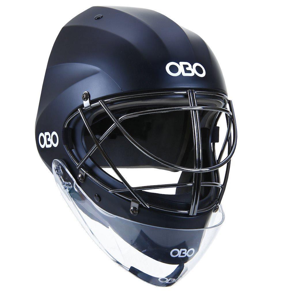 OBO | OBO ABS Helmet Black with Throat Guard | ABS Helmet Black with Throat Guard - Black / Small | Total Hockey