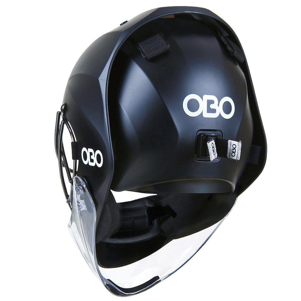 OBO | OBO ABS Helmet Black with Throat Guard | ABS Helmet Black with Throat Guard - Black / Small | Total Hockey