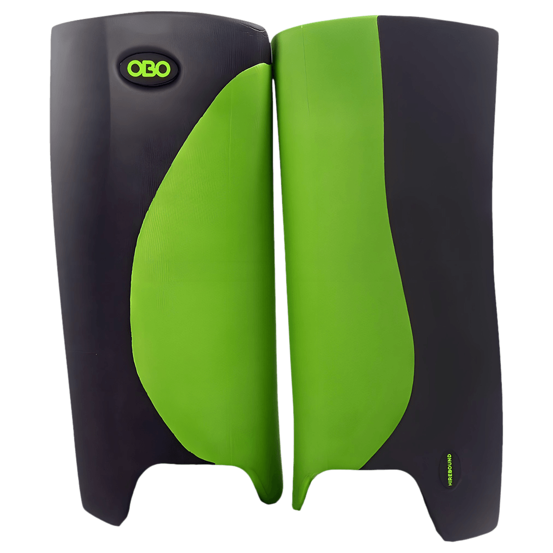 OBO | OBO HI REBOUND Legguards Black Wing/Green | HI REBOUND Legguards Black Wing/Green - Black Wing/Green / Medium | Total Hockey