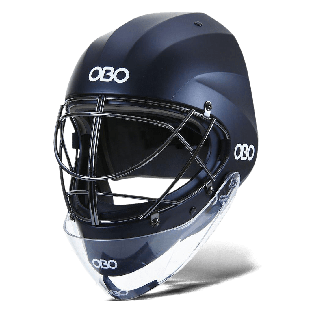 OBO | OBO ABS Helmet Black with Throat Guard | ABS Helmet Black with Throat Guard - Black / Small | Total Hockey