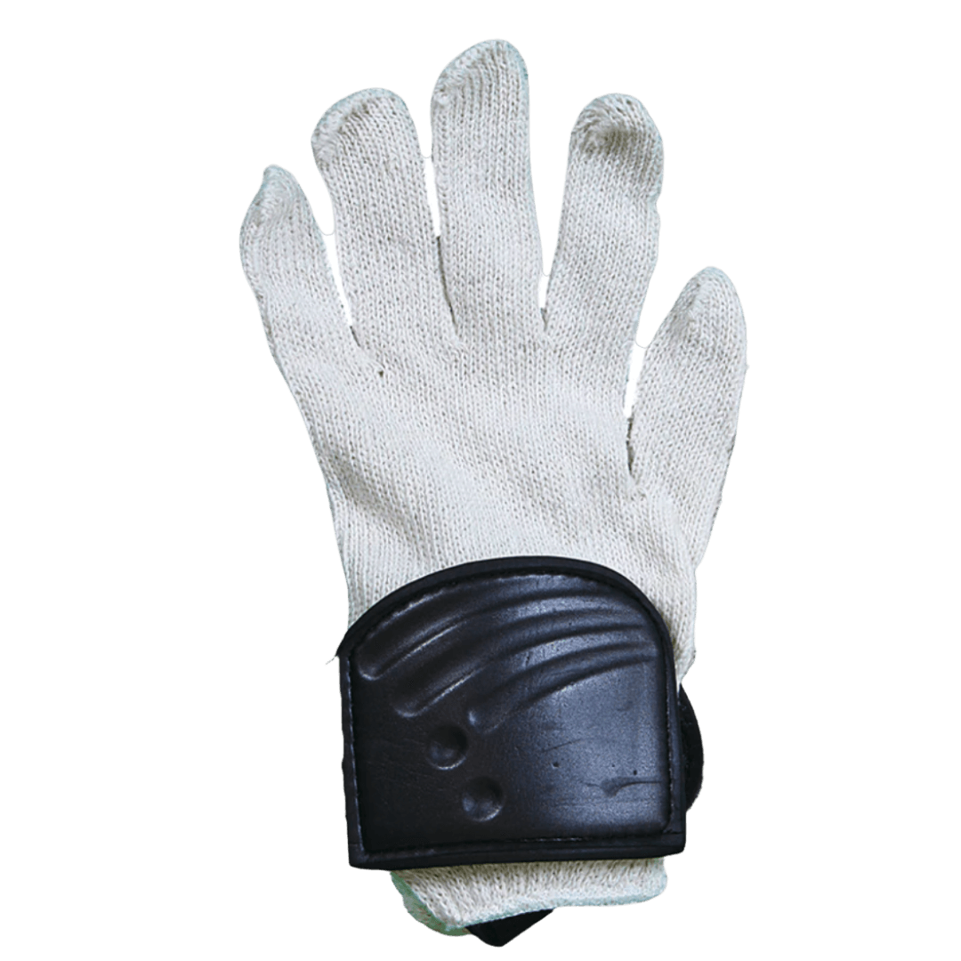 OBO | OBO Cotton Left Hand Inner Glove with Pad | Cotton Left Hand Inner Glove with Pad - Black / One Size | Total Hockey
