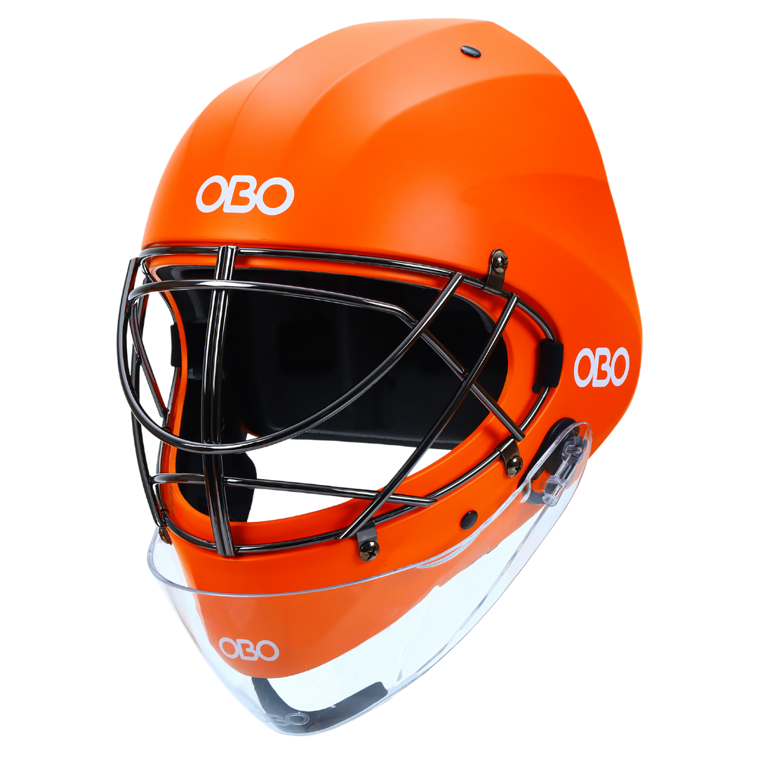 ABS Helmet Orange with Throat Guard
