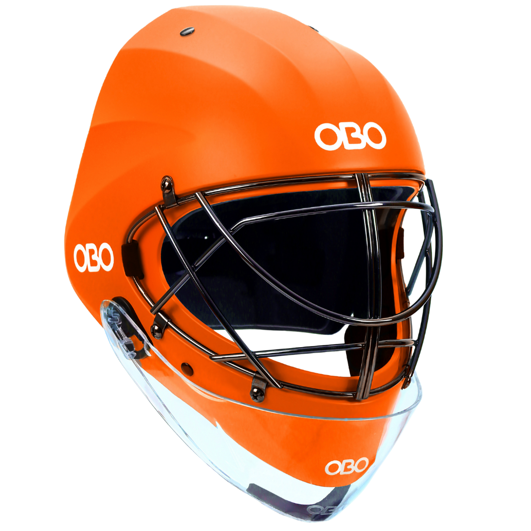 ABS Helmet Orange with Throat Guard