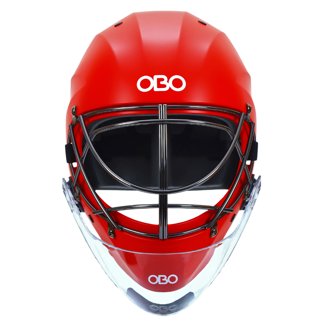 ABS Helmet Red with Throat Guard