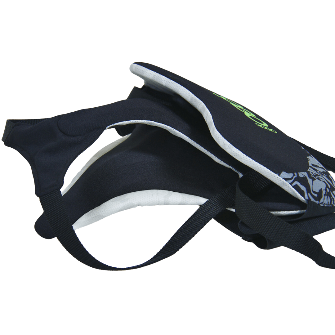 OBO | OBO ROBO Jewel Case Pelvic Guard Female | ROBO Jewel Case Pelvic Guard Female - Black/Green / One Size | Total Hockey