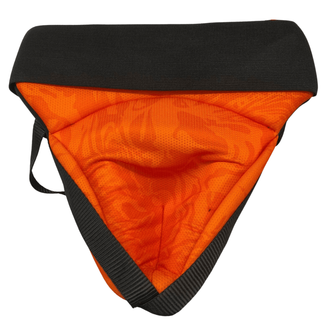 OBO | OBO CLOUD Guard Male Groin | CLOUD Guard Male Groin - Black/Orange / One Size | Total Hockey