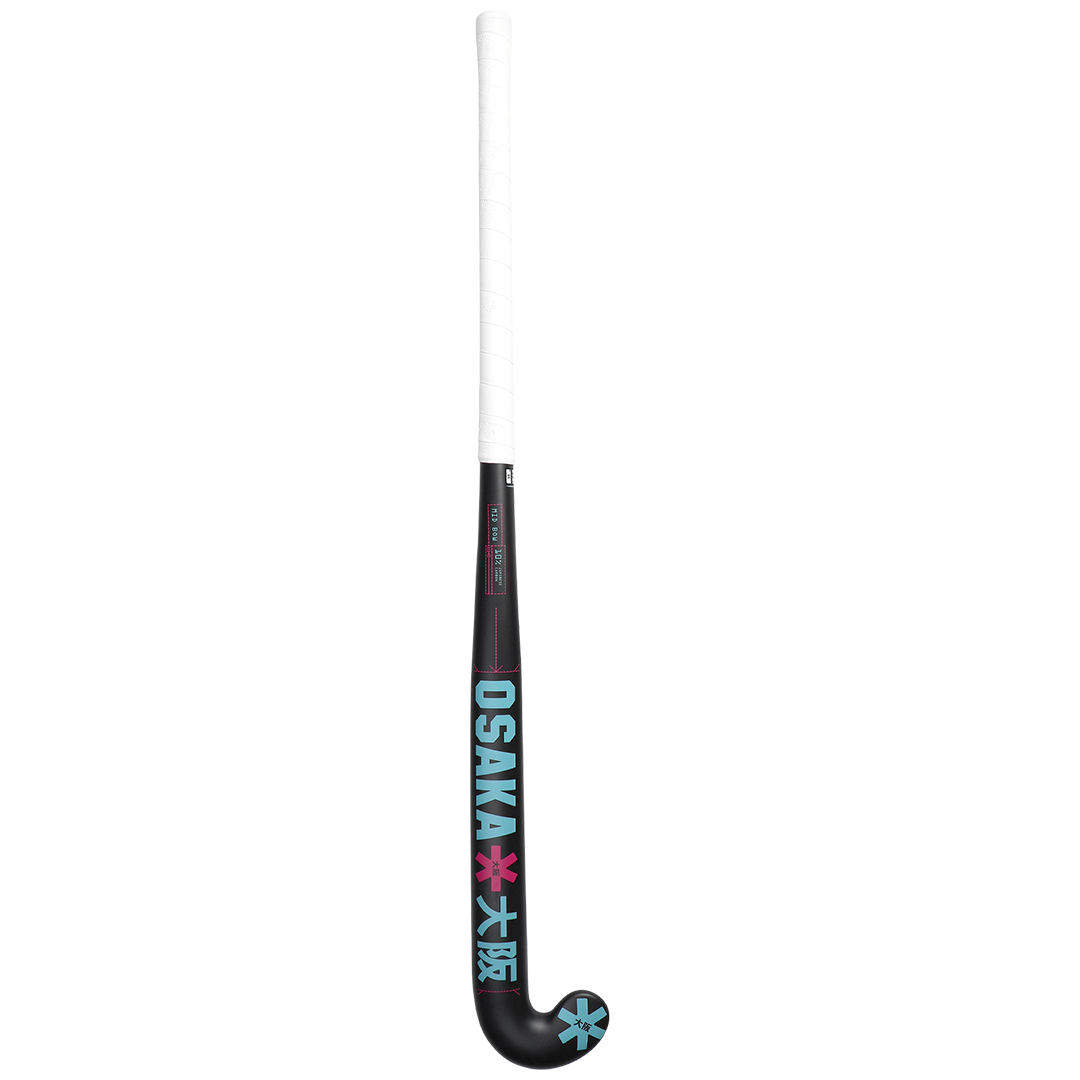Osaka Field Hockey Stick - Mid Bow 10, Retro Blue-Raspberry, Carbon & Fiber Glass Construction