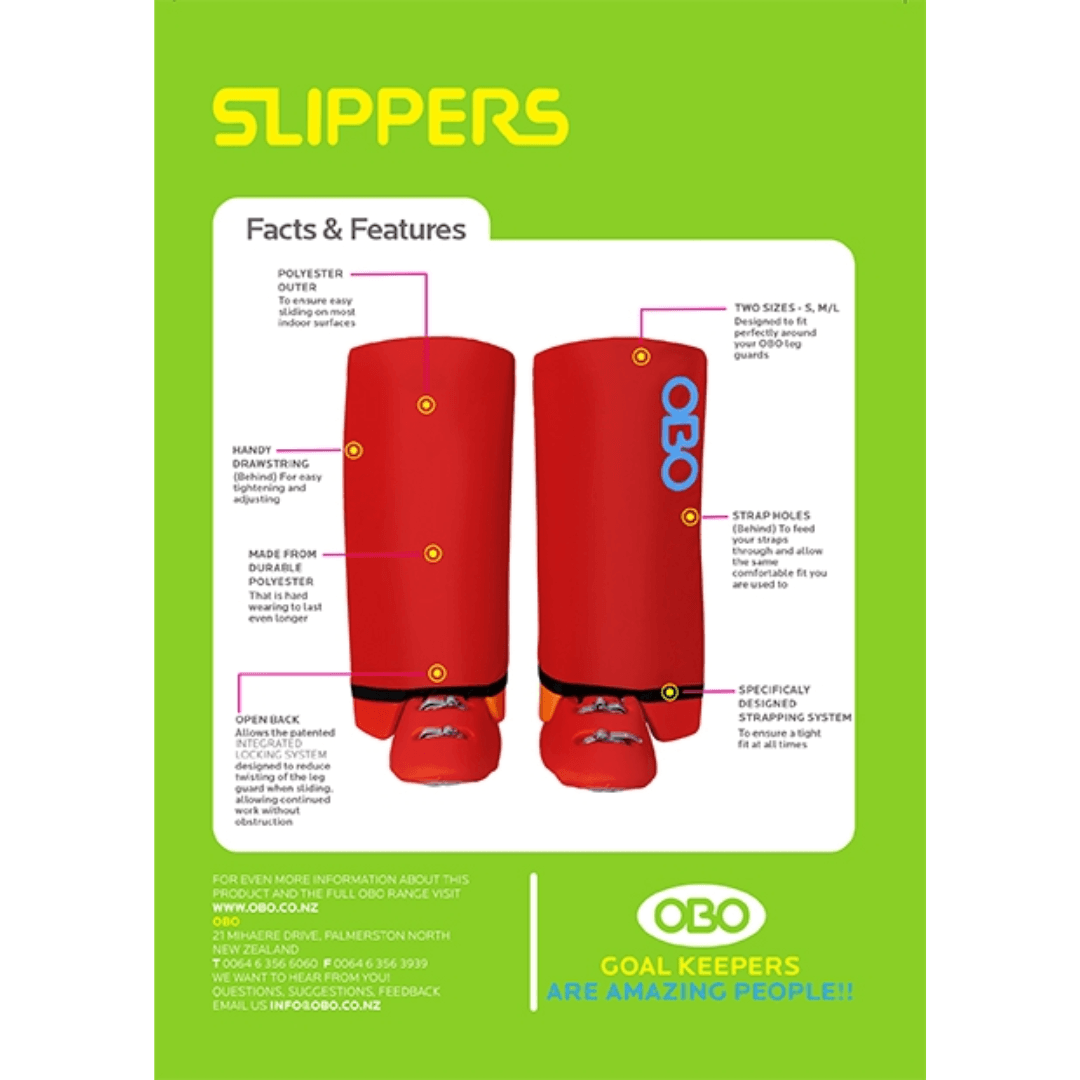 OBO | OBO Slippers - Legguard Cover Red | Slippers - Legguard Cover Red - Red / Small | Total Hockey