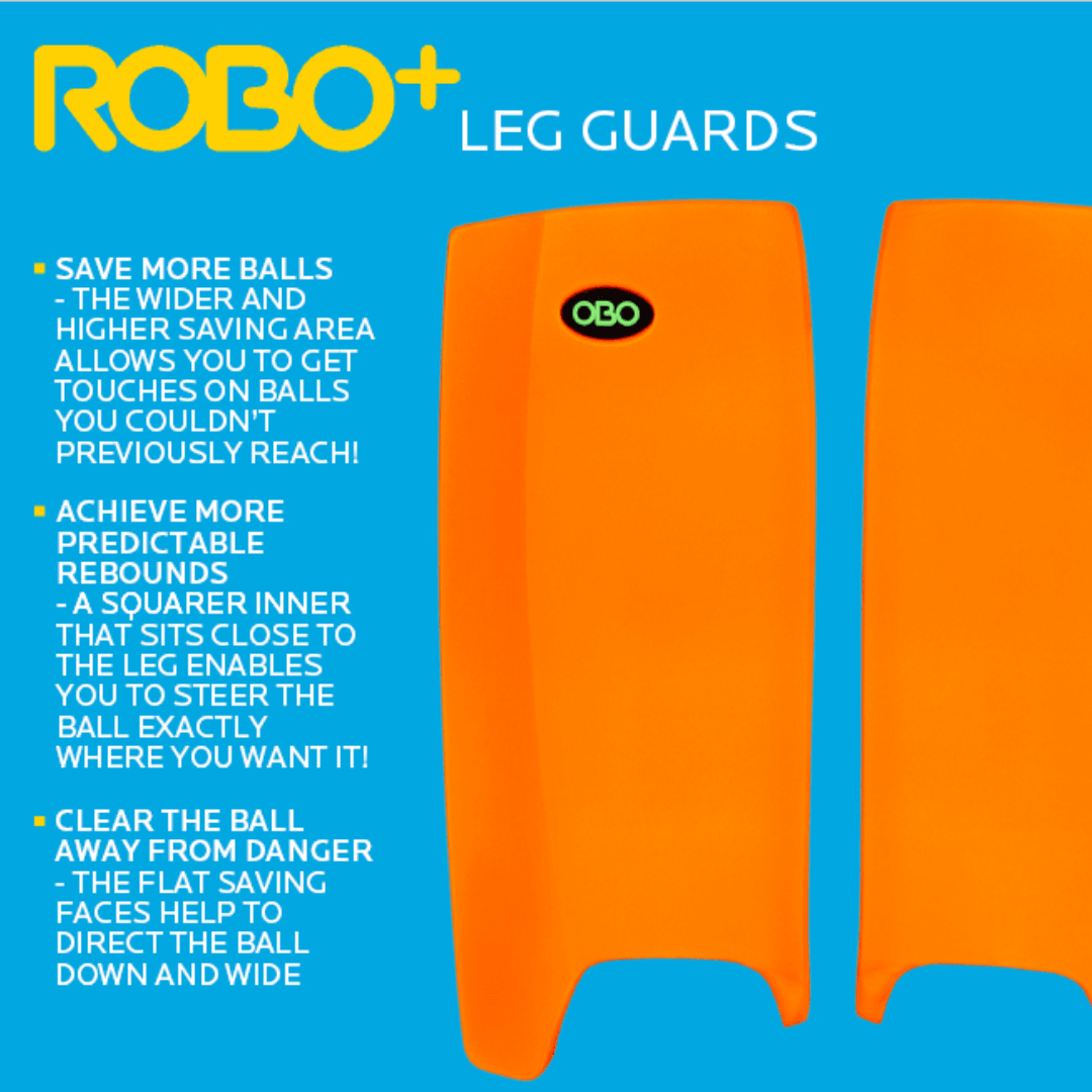 OBO | OBO ROBO PLUS Legguards Black | ROBO PLUS Legguards Black - Medium / Black | Total Hockey